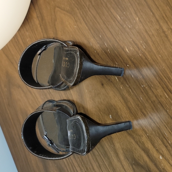 GUCCI heels sandals size 8 bronze stunning and fun - Picture 5 of 12